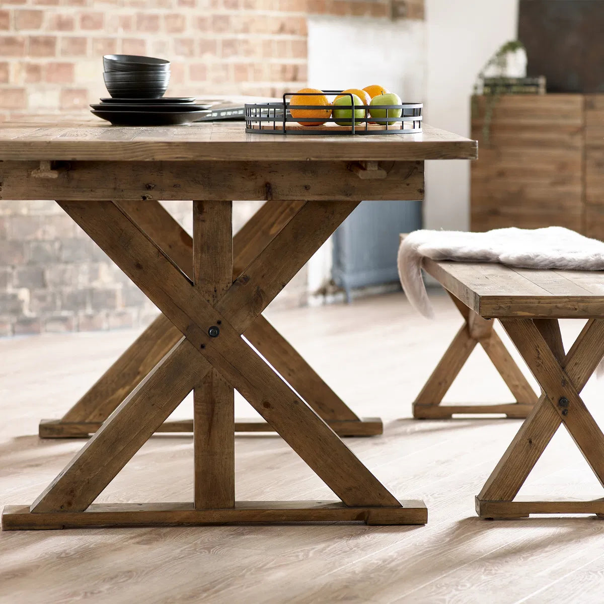 Allenby Pine Wood Extending Dining Table Table
